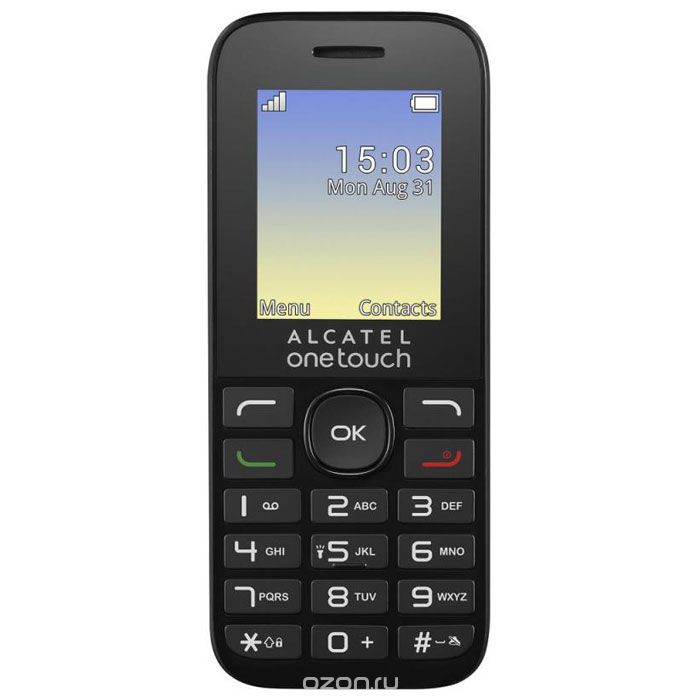 Alcatel OT-1016D Dual, Volcano Black