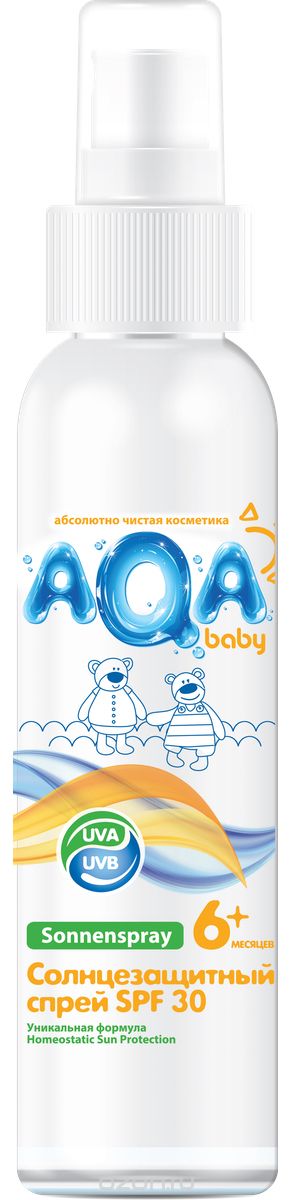 AQA baby Солнцезащитный спрей SPF 30, 150 мл