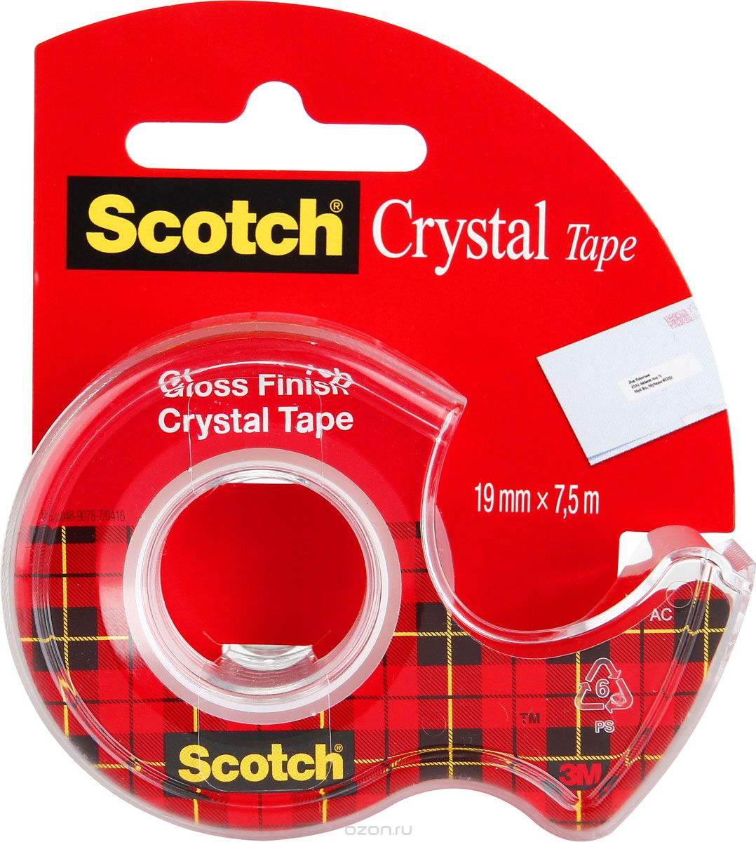 3M Клейкая лента Crystal 19 х 7500 мм