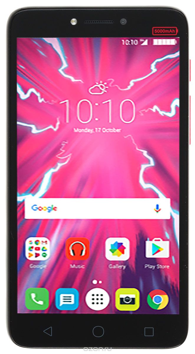 Alcatel 5023F Pixi 4 Plus Power, Volcano Black